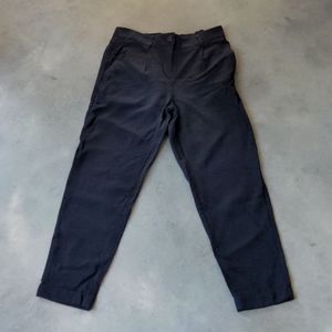 Loft Slim Cropped Navy Pants Stretch Waist